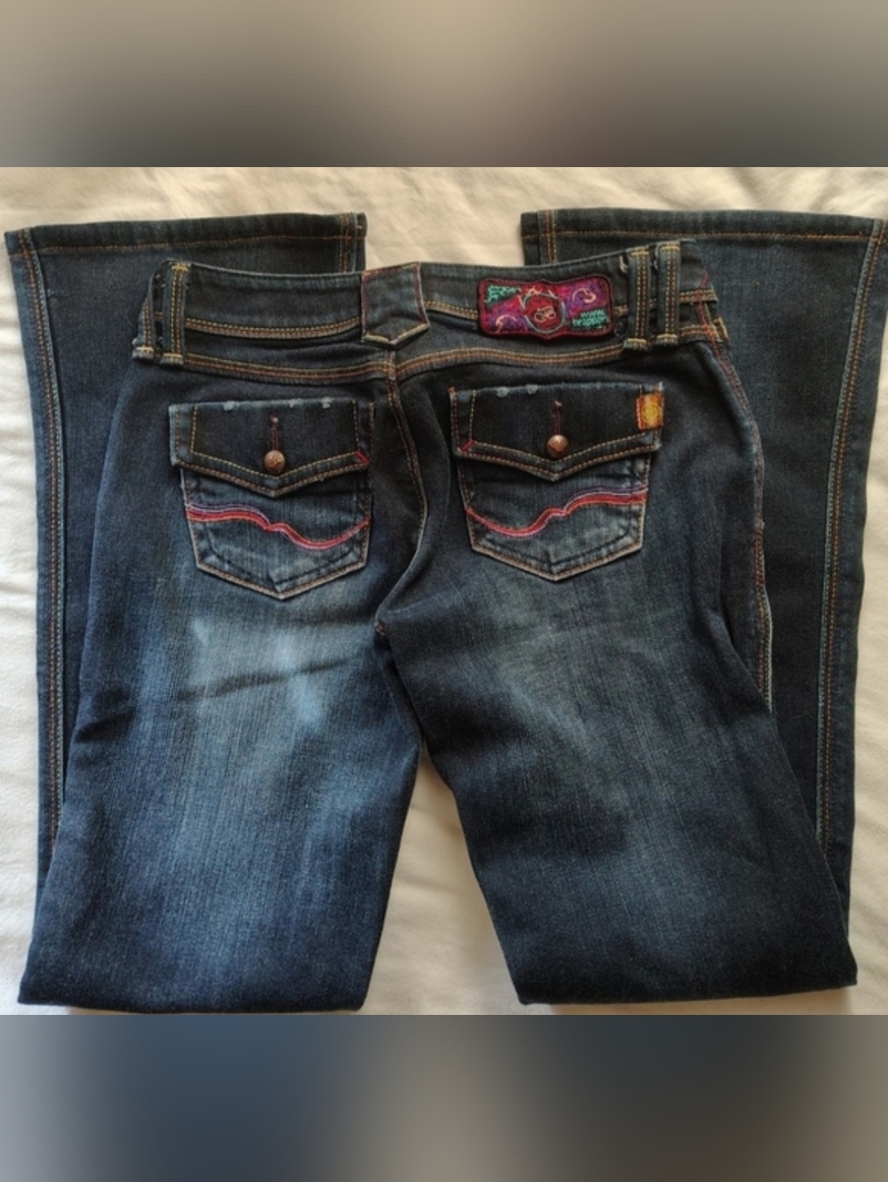 Japanese Brappers Low Rise Flare Denim Y2K Heisei Gal Jeans Size 26 Petite